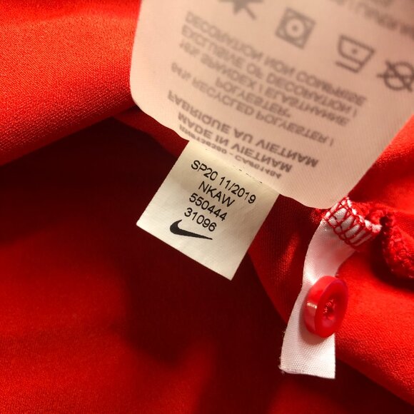 Nike St Louis Cardinals Polo Shirt Mens M Red Engineered Short Sleeve Stretch - Picture 9 of 12